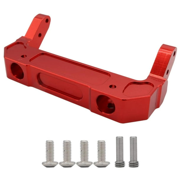 Soporte de servo para parachoques delantero de aleación de aluminio anodizado Soporte de parachoques delantero para axial rojo
