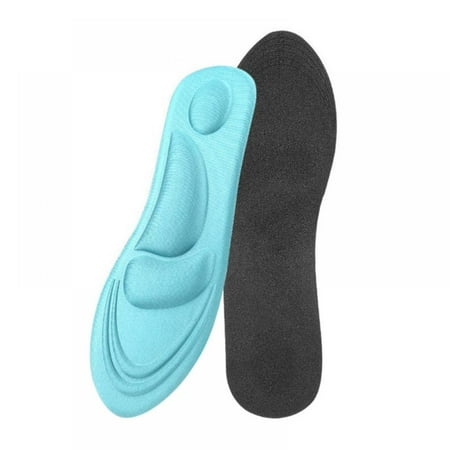 

Memory Foam Insoles for Men and Women Replacement Inserts for Sports Shoes Trainers Work and Walking Shoes 4D Comfort Cushioning Size: 3.5 - 11