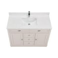 thumbnail image 6 of Legion Furniture WS2516-48-DW 48 in. Dreamy White Finish Solid Wood Sink Vanity, 1 ft. Artificial Stone Top, 6 of 10