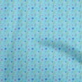 thumbnail image 1 of oneOone Silk Tabby Turquoise Blue Fabric Asian Retro Floral Sewing Craft Projects Fabric Prints By Yard 42 Inch Wide, 1 of 4
