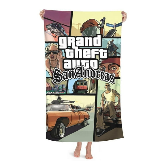 Grand Theft Auto Beach Towel Pool Towel Microfiber Birthday Gift 31" x 63"