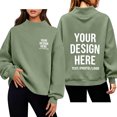 thumbnail image 2 of VBVC Women's Custom Personalized Mock Neck Sweatshirt , Ladies' Lightweight Casual Pullover Top , Soft Stretchy Hoodie For Women, Army Green , S-5XL, 2 of 8