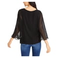 thumbnail image 2 of Vince Camuto Womens Sheer Tie-Front Blouse Black S, 2 of 2