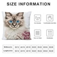 thumbnail image 5 of SHANXI Pillow Covers - Cat Lover Gifts for Women Cat Mom, Flannel Maine Coon Cat Throw Pillow Cases Cat Home Decor, Life is Better with a Cat 22x22in, 5 of 5