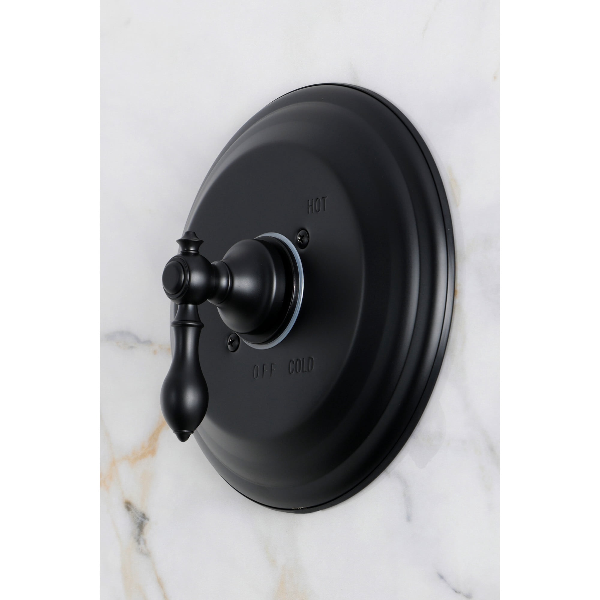 Kingston KB3630ACLE American Classic Single-Handle Pressure Balanced Shower Valve and Trim Set - Valve Included in Matte Black