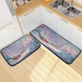 thumbnail image 7 of 2-Piece Kitchen Rugs Set Non-Slip Mats Carpet Floor for Kitchen, Bathroom (19.7"x27.6" & 19.7"x47.2") Santa Claus in Sleigh, 7 of 7