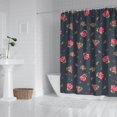 thumbnail image 2 of Waterproof Rose Flower Shower Curtain 72x72 Inch Boho Style Polyester Unique Shower Curtain for Bathroom Hotel Home Decor with 12 Plastic Hooks, 2 of 5