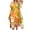 Tangerine, variant on Women's Printed Johnny Collar Button Down Short Sleeve Midi Shirt Dress 70% viscose 30% lyocell fabric with relaxed fit