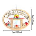 thumbnail image 2 of Navidad Natividad Colgante De Madera Adornos Adornos Con Hueco Tallado Para La Decoración De La Fiesta De Navidad seitruly HA042674-03, 2 of 6