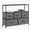 Gray, variant on Topcobe TV Stand for Bedroom with Drawers,Entertainment Center with Open Display Metal Shelf 5 Fabric Storage Dresser Chest of Drawers,Gray