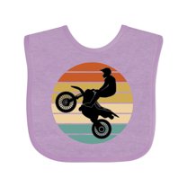 Inktastic Dirt Biking Motocross Retro Boys or Girls Baby Bib