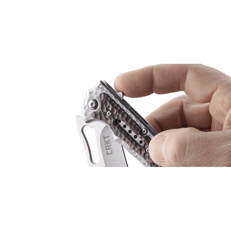 CRKT Fossil Folding Pocket Knife with Frame Lock and Satin Blade