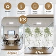 thumbnail image 5 of Sage Green Flower Window Privacy Film, Watercolor Gradient Retro Floral Static Cling UV Sun Blocking Heat Control Window Tint Day and Night, Non-Adhesive One Way Windows Privacy Cover 17.7''x78.7'', 5 of 7