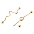 thumbnail image 3 of Pendientes de Barra Zulema 14G Industrial 48mm Joyería Oro, 3 of 8