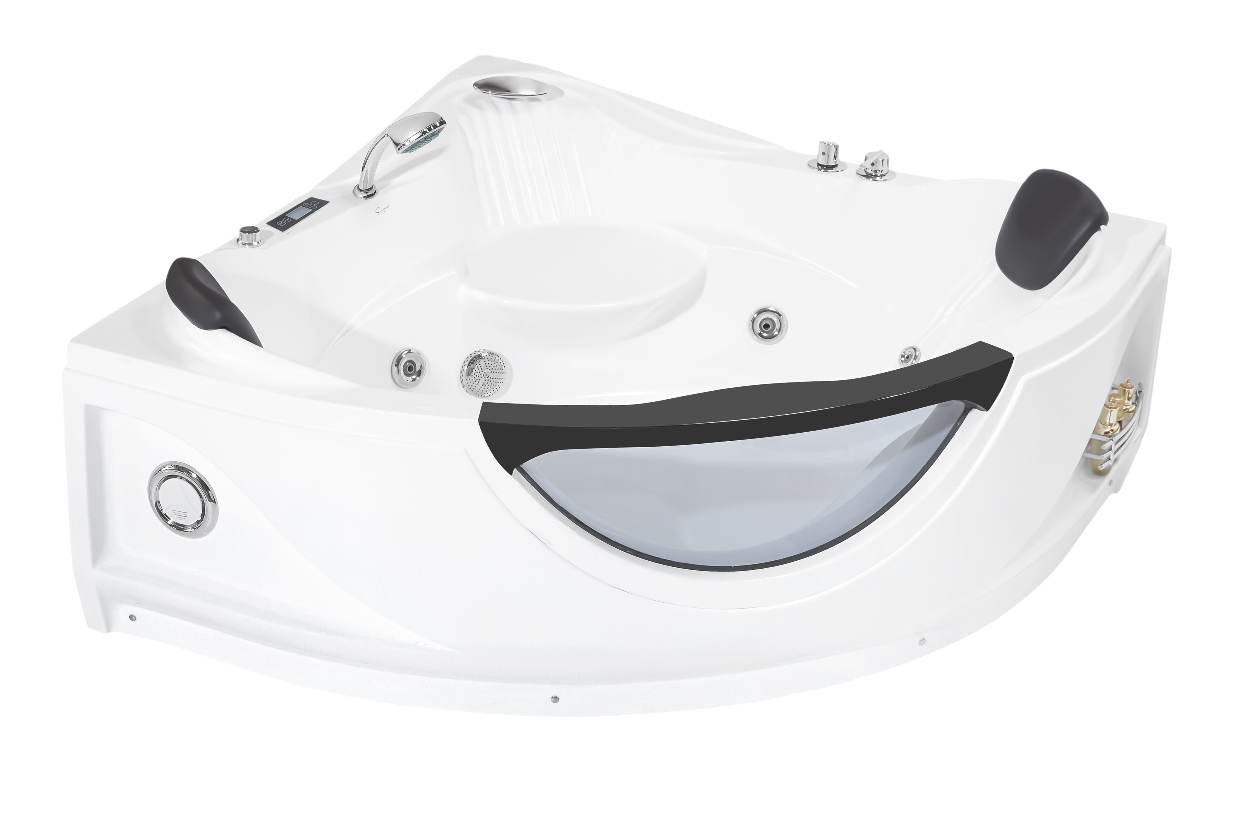 "Empava 59"" Luxury 2 Person Hydromassage Corner SPA Tub Freestanding
