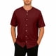 thumbnail image 1 of Mens Botón Camisa Color Sólido Cuello en V Manga Corta Sobredimensionado Transpirable Cardigan Superior, Largo Cardigan Hombres Desgaste Deportivo Casual, 1 of 8