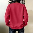 thumbnail image 4 of Binmer Women’s Rainbow Stripe Print Crew Neck Long Sleeve Sweatshirt, Loose Casual Pullover Top ,Sizes S-2XL, 4 of 6