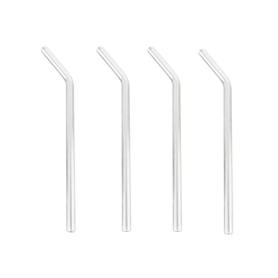 Reusable Glass Straws, Multiple Colored Borosilicate Glass Healthy Eco Friendly Drinking Straws for for Milkshakes Frozen Drinks Bubble Tea Fruit Juice, Pack of 4
