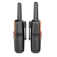 thumbnail image 5 of Walkie Talkies, Long Range Walkie Talkies for Adults with 22 FRS Channels, Family Walkie Talkie with LED Flashlight VOX LCD Display for Hiking Camping Trip (Orange 4 Pack), 5 of 8