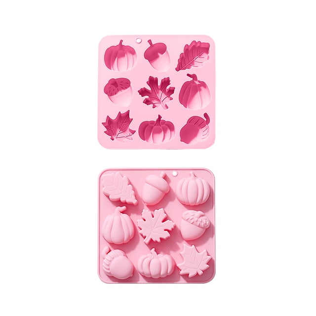 Mom's Best Moldes para dulces de chocolate con forma de calabaza de hoja de arce, Día de Acción de Gracias