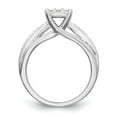 thumbnail image 2 of 14K White Gold Ring Band Engagement Diamond Round Complete Cluster, Size 5, 2 of 8