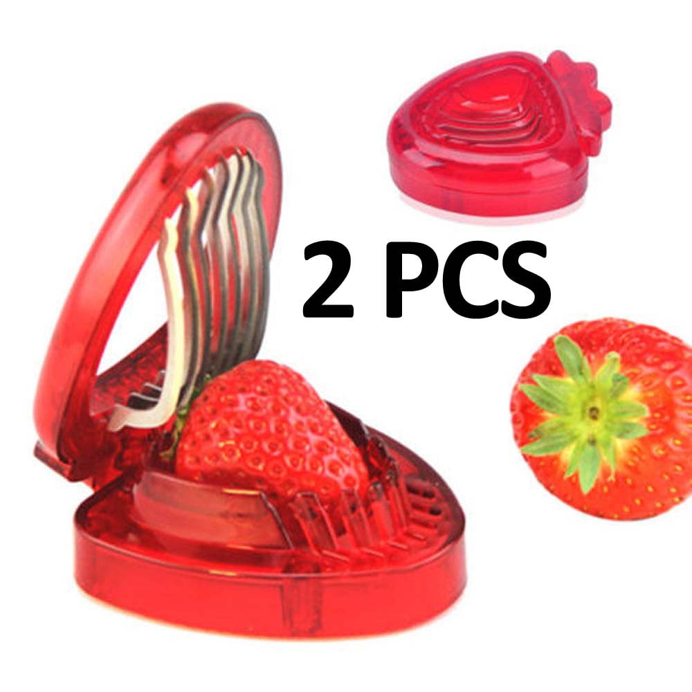 Strawberry Slicer 2 Pcs Fruit Slice Fruit Cut Strawberry Stem Remover