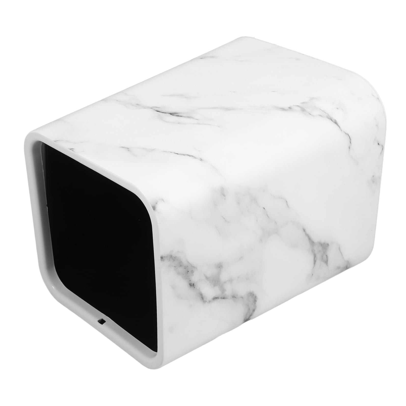 OUNONA Marble Pattern Bathroom Trash Can with Double Layer Design, Kitchen and Office Waste Bin for Home Use
