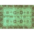 thumbnail image 1 of Ahgly Company Indoor Rectangle Oriental Turquoise Blue Traditional Area Rugs, 2' x 3', 1 of 4