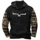 thumbnail image 1 of Sudadera con capucha y estampado tribal étnico vintage para hombre, jersey de manga larga, informal, ligero, ropa de abrigo cálida, 1 of 4