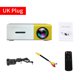 thumbnail image 1 of Proyector LED 1080P Proyector LED Home Theater TV Computadora Cámara Dispositivo de proyección, Amarillo Blanco, Enchufe del Reino Unido seitruly EL001581-07, 1 of 2