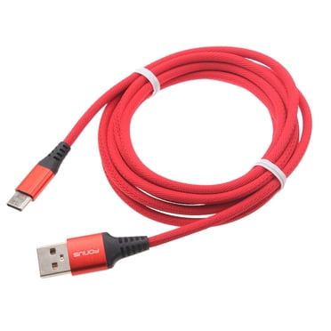 Type-C Red 6ft USB-C Cable for Galaxy S20 S21 Ultra/Plus S20 Fan Edition - Charger Cord Power Wire Long Braided