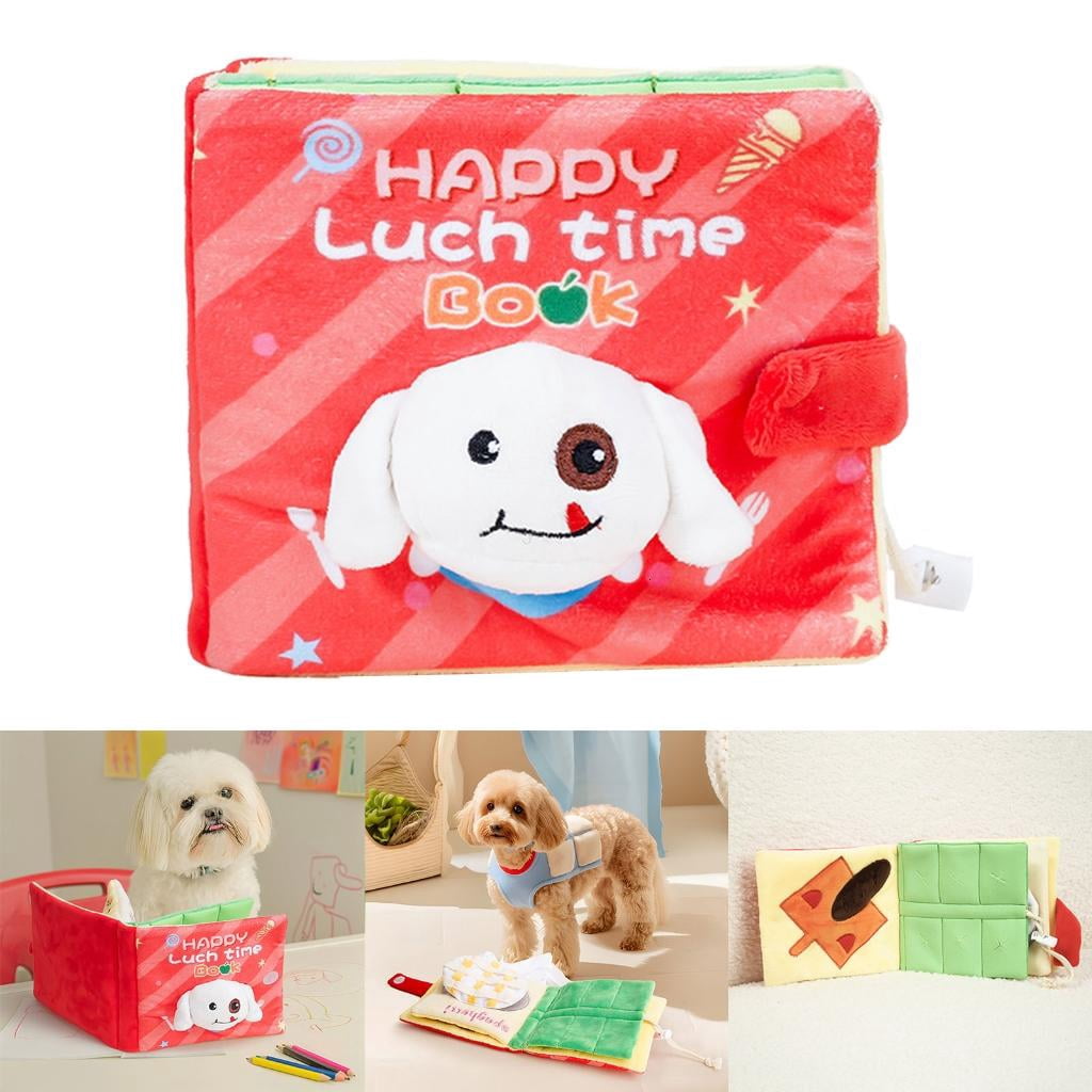 Dog Sniffing Puzzle Books Toy for Pet Plush Toy Book Snuffle Toy Soft Teething Toy Dogs Entertainment Book Toy Dog Suppl