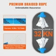 thumbnail image 5 of KFFKFF 12.7mm Durable Rope for Climbing, 45.7M(150ft) Length, 30KN Tensile Strength, Outdoor Fiber Cord with Metal Snap Hooks for Rappelling, Fire Emergency, and Escape, in Blue, 5 of 9