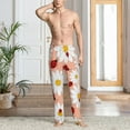 thumbnail image 2 of Kdxio Daisy and Ladybug Print Mens Pajama Pants Set Sleep & Lounge Pants, PJ Bottoms with Pockets and Button Fly-X-Large, 2 of 6