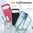thumbnail image 2 of ELEHOLD for Google Pixel 9 Pro XL Rugged Protective Case Multi Layer Shockproof Hidden Kickstand Hybrid Silicone Hard PC Cover for Google Pixel 9 Pro XL,Rose+Mint, 2 of 8