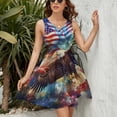 thumbnail image 3 of Beautiful Eagle And USA Flag (1) Sleeveless Dress Women Summer Evening Dresses Ladies Sundress, 3 of 7