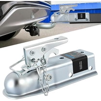 Nilight Straight Trailer Coupler with Security Latch&Chain for 1-7/8 Inch Hitch Ball,2-Inch Channel,2000 LBS, Heavy Duty Trailler Tongue Coupler for Station Wagon,Truck,Bolted & welded installation