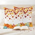 thumbnail image 3 of Fall Orange Pumpkins Outdoor Waterproof Pillow Covers, Thanksgiving Farmhouse Maple Leaf Decorative Square Throw Pillowcase Sofa Cushion Sham for Patio/Couch/Chair, 24"x24" 2 Pack, 3 of 8