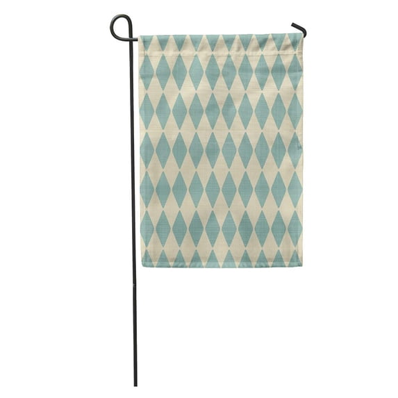 SIDONKU Brown Circus Abstract Geometric Retro Blue and Grey Beige Vintage Pattern Garden Flag Decorative Flag House Banner 28x40 inch