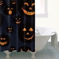 thumbnail image 4 of Halloween Glowing Pumpkins Pattern Shower Curtain 72"x72" ,Bathroom Decorative Shower Curtains Set with 12 Hooks,Modern Waterproof Washable Shower Curtain, 4 of 6