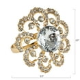 thumbnail image 5 of Saro Lifestyle Jeweled Floral Napkin Rings (Set of 4) Gold, 5 of 5
