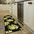 thumbnail image 4 of Ottomanson Non-Slip Rubberback Lemons 2x5 Kitchen Runner Rug, 20" x 59", Black, 4 of 8