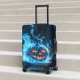 thumbnail image 5 of Travel Luggage Cover Protector - Halloween Pumpkin Ghost Blue Flame Anti-Scratch Suitcase Covers Fits 18-32 Inch Luggage, 5 of 5