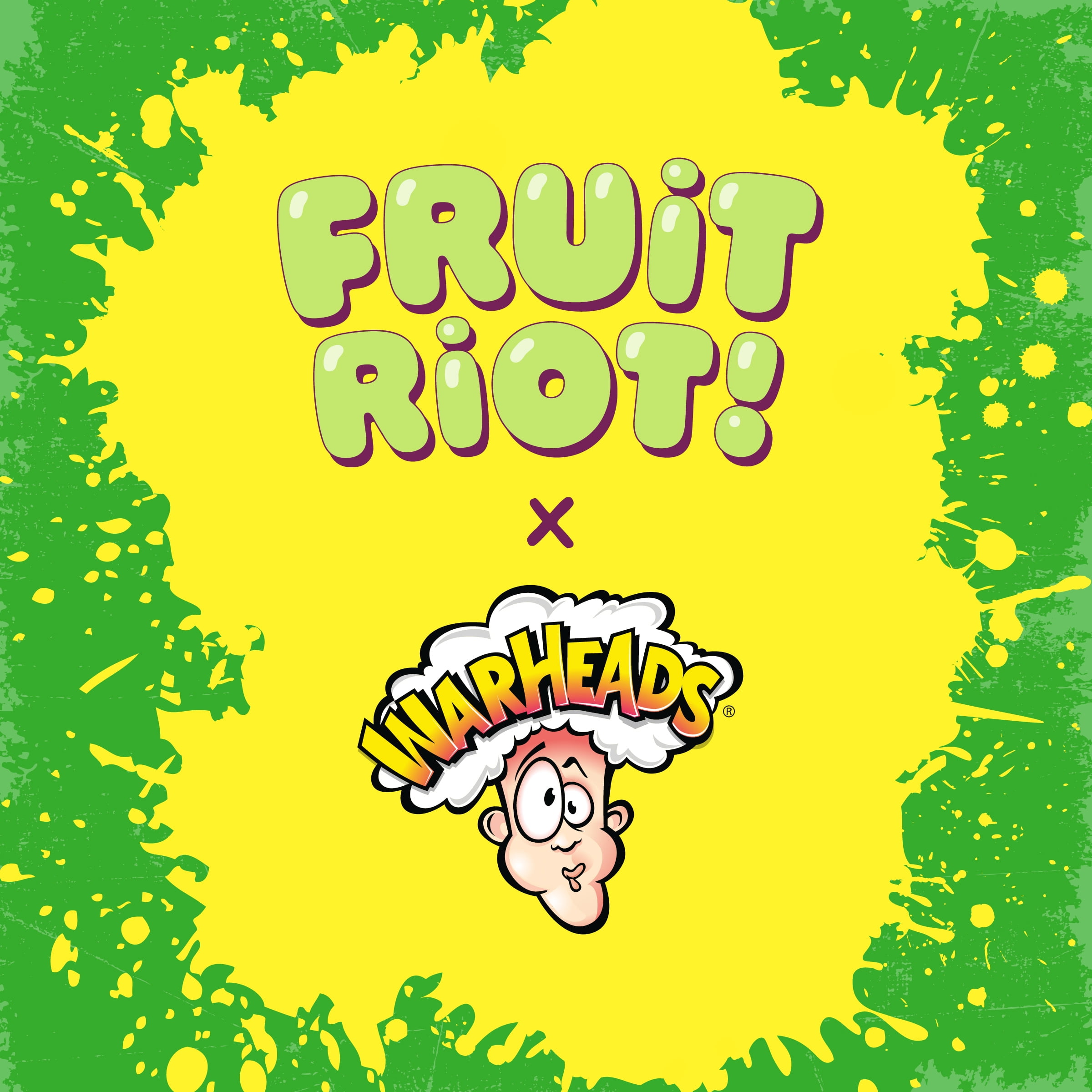 Fruit Riot X Warheads Extreme Sour Candy Grapes, Real Frozen Fruit, 8 oz