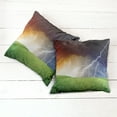 thumbnail image 2 of Ambesonne Landscape Throw Pillow Cover 2 Pack, Thunder Field, 20", Green Orange Blue, 2 of 6