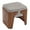 Walnut Finish - Gray, variant on Zesthouse Upholstered Linen Ottoman, Modern Ottoman Footrest with Extra Thick Cushion and Natural Finish Wood Frame, Vanity Stool for Bedroom Living Room Dorm, Beige