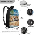 thumbnail image 5 of Uourmeti Corgis Large Storage School Backpack, 17 Inch Wearproof Student Bookbag Smooth Zippers Polyester Backpack for Adults, 5 of 6