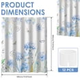 thumbnail image 2 of Dznils Floral Shower Curtain Decorative Flower Butterfly Watercolor Polyester Bathroom Curtain with 12 Hooks Bathtub Home Decor 71X71 Inch, 2 of 10