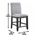 thumbnail image 2 of Yves Rubbed Charcoal Wood Counter Height Storage 7-Piece Dining Set, 2 of 13