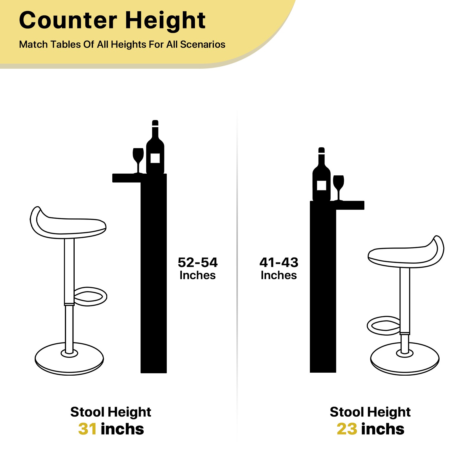 MoNiBloom Swivel Bar Stool Set of 2, Leather Adjustable Height Barstools Lift Pub Chair for Kitchen Bar, Beige